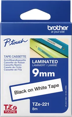 Produktbild von Brother TZE-221, Schwarz auf weiss, TZe, Tintenstrahl, Philippinen, 5 Jahr(e), 9 mm