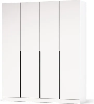 Produktbild von Kleiderschrank FINN 200 x 240 cm Weiß 4 Türen mit SoftClose Drehtürenschrank Schrank Modern
