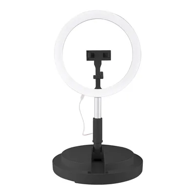 Produktbild von Avanca Selfie-Ringlampe mit Stativ - Smartphone - Fotoleuchte - 29 cm - Schwarz
