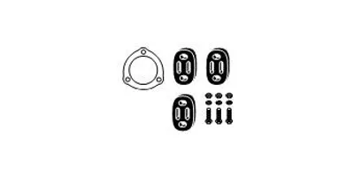 Produktbild von HJS 82 34 6720 Montagesatz Auspuffanlage Abgasanlage für LAND ROVER Defender SUV (L316) Discovery II (L318)