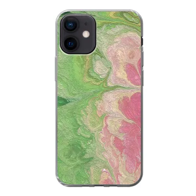 Produktbild von MuchoWow® Handyhülle Schutzhülle Hülle für iPhone 12 Farbe - Kunst - Psychedelisch Silikon Softcase Handy Hülle - Schutzhülle
