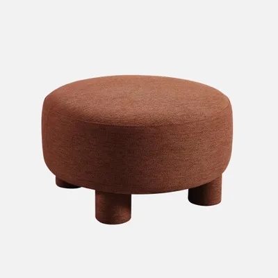 Produktbild von sweeek - Hocker, Fußhocker für das Sofa Zenio mit Stoffbezug - Terrakotta