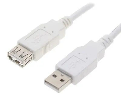 Image de Logo Câble d'extension USB (2.0), USB A M - USB A F, 0.3m, blanc, blister
