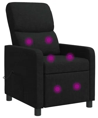 Image de vidaXL Fauteuil de relaxation noir tissu