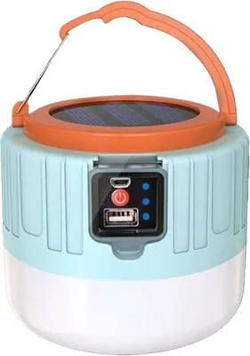 Image de Lampe solaire d'extérieur étanche avec fonction de recharge USB et large faisceau lumineux LED - idéale pour les sorties en camping et les pique-niques