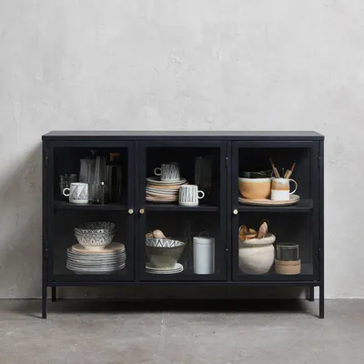 Productafbeelding van Dressoir Carmel Zwart 3 Delen - Giga Living