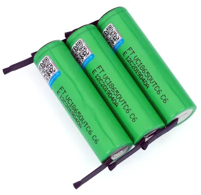 Obrázek produktu pro Lithium-iontová baterie 18650 – VTC6, dobíjecí – 3,7 V – 3000 mAh – 66 × 18 mm – balení po 3 kusech