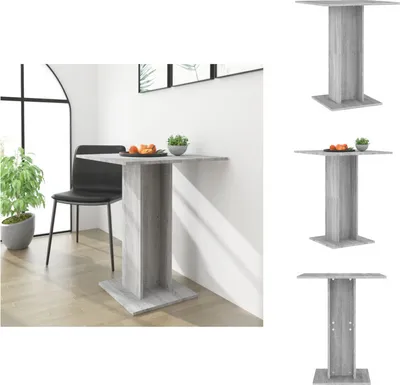 Produktbild von vidaXL Bistrotisch Grau Sonoma 60x60x75 cm Holzwerkstoff -  Esstische