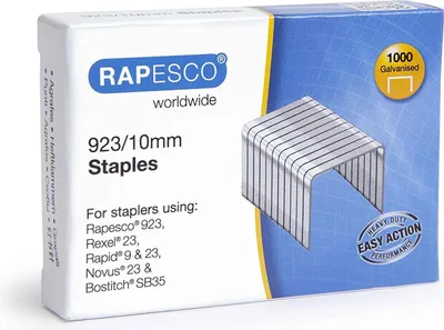 Produktbild von Rapesco 1237, Klammerpack, 1 cm, 1000 Heftklammern, Stahl, Aluminium, 95 g