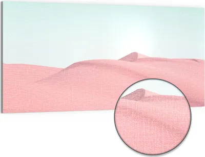 Produktbild von DEQORI Hybrid Leinwand Bild 100x50 cm 'Rosige Stille' Wandbild Glas flach modern