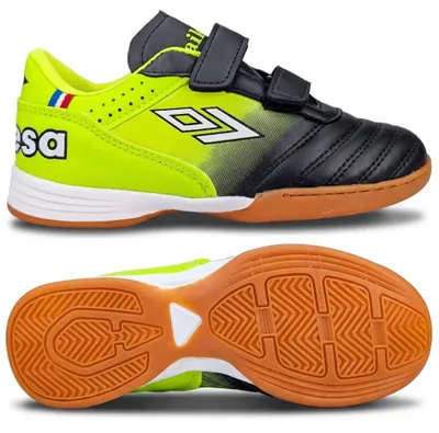 Produktbild von Jungen Hallenschuhe Klettverschluss Fußballschuhe Sportschuhe in Grün Navir Gr.31
