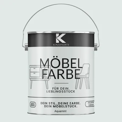 Produktbild von Kenzopaints 2,5Liter Möbelfarbe Möbellack Buntlack Farbraum - Aquamint