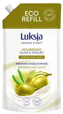 Produktbild von LUKSJA pflegende Flüssigseife OLIVENJOGHURT Nachfüllpackung 900 ml