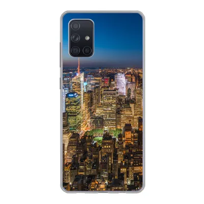 Produktbild von MuchoWow® Handyhülle Schutzhülle Hülle für Samsung Galaxy A51 New York - Farben - Nacht Silikon Softcase Handy Hülle - Schutzabdeckung