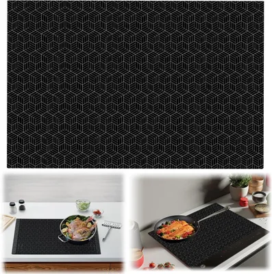 Produktbild von Induktionsfeld Schutzmatte, Herdabdeckplatte, Herdabdeckung Induktionsfeld, Hitzebeständige Unterlage, Silikon Induktion Schutzmatte - 78x52cm