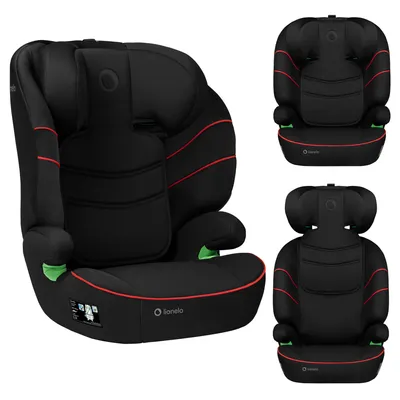 Produktbild von Lionelo Lars I-Size Autokindersitz ab 3 Jahre bis 12 Jahre, ab 12 kg bis 36 kg, i-Size, 12-36kg, 100-150 cm, Memory Foam - Schwarz Sport