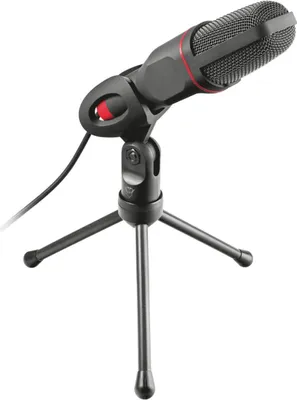 Obrázok produktu pre Trust GXT 212, PC mikrofón, 50 - 16000 Hz, Všesmerový, Kábel, USB/3.5 mm, Čierna, Červená