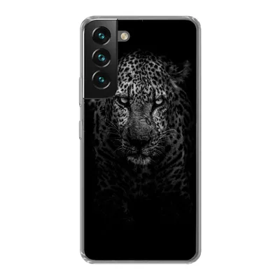 Produktbild von MuchoWow® Handyhülle Schutzhülle Hülle für Samsung Galaxy S22 Leopard - Schwarz - Weiß Silikon Softcase Handy Hülle - Mobiltelefonhülle