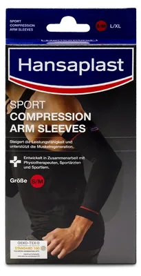 Produktbild von Hansaplast Sport Compression Arm-Sleeves Kompressionsbandagen Gr. M (2 Stk.)