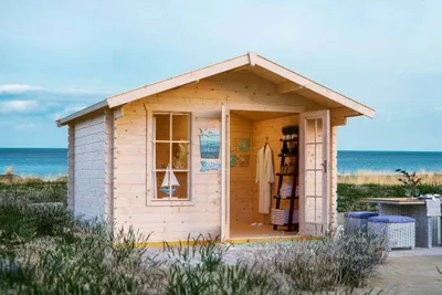 Obrázek produktu pro Dřevěný zahradní domek SKAN HOLZ Langesund 1 přírodní 340 x 250 cm