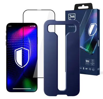 Zdjęcie produktu dla 3MK Hardy, Apple, iPhone 16 Pro Max, Odporny na zadrapania, Nietłukące, Czarny, Przezroczysty, 1 szt.