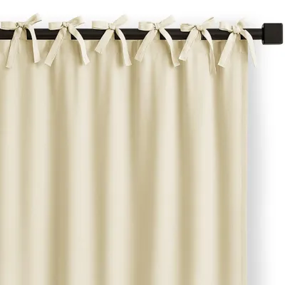 Produktbild von Gardine Bindeband Aufhängung Vorhang Verdunkelnd Einfarbig 140x250 cm Carli Creme