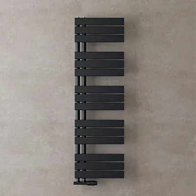Immagine prodotto di doporro Radiatore da Bagno 131x40cm, Radiatore Piatto Termoarredo da Bagno Riscaldamento Elettrico o da Acqua Calda FN Portasciugamani in Acciaio, Antracite