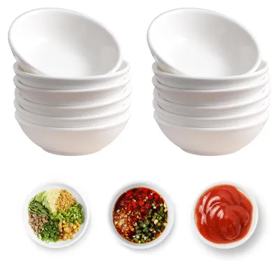 Produktbild von Set mit 12 Keramik-Dipschalen – Weiß
