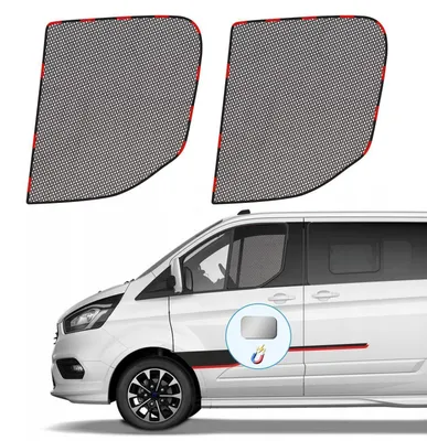Produktbild von Seitenfenster-Sonnenschutz & Moskitonetz für Ford Transit Custom, Magnetisch, Atmungsaktiv
