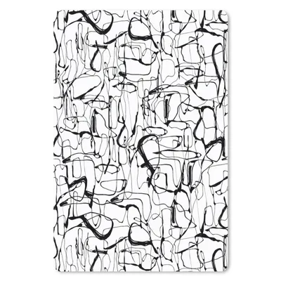 Produktbild von MuchoWow® Mauspad Mousepad Linienkunst - Abstrakt - Muster - Schwarz und Weiß 18x27 cm - Mousepads - Maus Mat - Pad - Mausunterlage