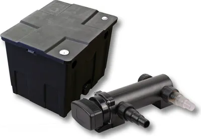 Image de SunSun Kit complet: CBF-350 Filtre de bassin jusqu'à 12000 L Biologique, CUV-318 lampe uv UVC Clarificateur avec 18 Watt Puissance UV-C
