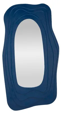 Zdjęcie produktu dla FURNLUX Lustro ścienne Daphne Blue 90cm / Kolor główny: Niebieski / Wymiary: 90 x 165 x 4 cm