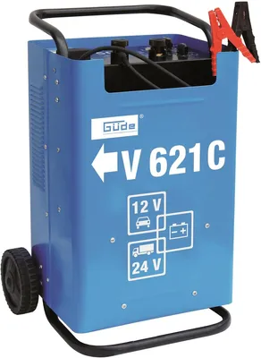 Produktbild von Güde 85075 V 621 C KFZ Batterieladegerät mit Profi Ladekabel und Starthilfe