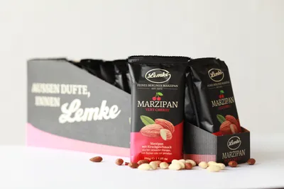 Zdjęcie produktu dla Lemke-Feines Berlin Marzipan; Bardzo wiśniowy 14 x 200g