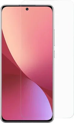 A screen protector for a smartphone is shown against a white background.