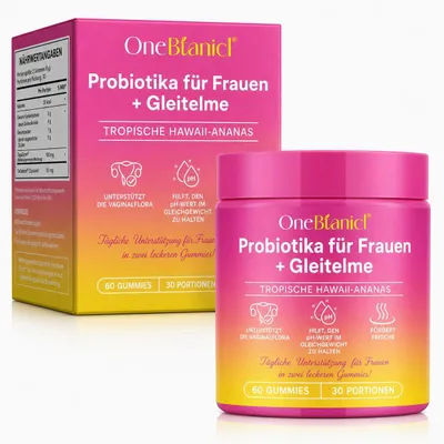 Produktbild von Probiotika Frauen Intimflora Gummibärchen mit Rotulme, Kulturen Komplex für Frauen Intimflora, für pH-Wert, Darmgesundheit und Immunsystem, 60 Gummies