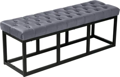 Obrázok produktu pre Lavica Polson - zamat, čierny rám 120 cm - Čierna