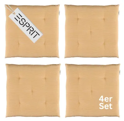 Productafbeelding van ESPRIT Zitkussen, gestreept, geel, 40 x 40 cm - set van 4