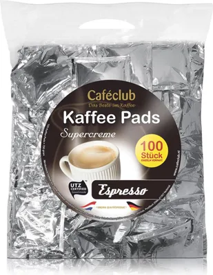 Produktbild von Cafeclub Kaffeepads Espresso Supercreme Megabeutel 100 Stück Espressopads