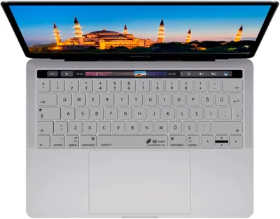 Productafbeelding van Tastatuurhoes, Turks, zilverkleurig, voor MacBook Pro 13"/15" vanaf 2016