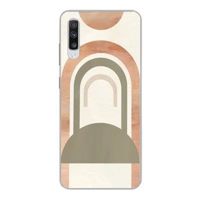 Produktbild von MuchoWow® Handyhülle Schutzhülle Hülle für Samsung Galaxy A70 Rosa - Grün - Abstrakt Silikon Softcase Handy Hülle - Schutzhaube