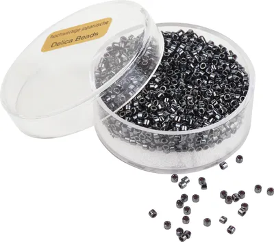 Produktbild von Delica-Rocailles, Ø 2 mm Hematite
