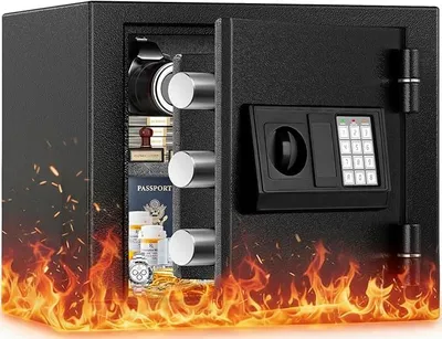 Produktbild von [???????? ????-?????? ????????°??] Feuerfester Tresor – 25L Safe für das Zuhause, feuerfeste Tresore, Sicherheitsfach mit digitalen Tastaturen für das Homeoffice, Bargeld, Akten, Tastatur