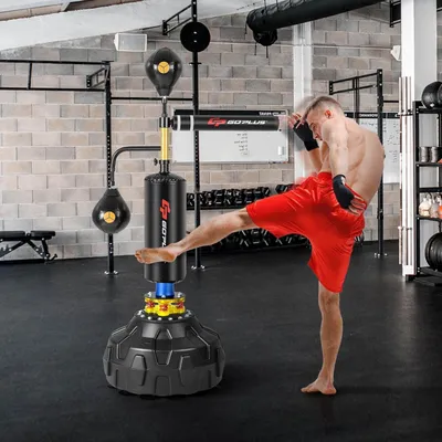 Immagine prodotto di Sacco da boxe autoportante - Sacco da boxe freestanding - Sacco da allenamento - Palla da boxe - Sacco per i riflessi