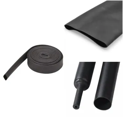 Schrumpfschlauch 2:1, schwarz, Polyolefin, 2,5 mm/1 mm, 5 m