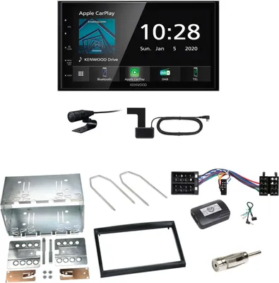 Produktbild von Kenwood DMX5020DABS Android Auto CarPlay Einbauset für Peugeot 307 Citroen C2 C3