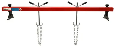 Produktbild von Motorbrücke Stahl Tragkraft 500 kg stufenlos verstellbare Höhe Traverse mit gummierten Standsockeln