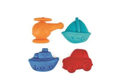 Produktbild von Hape 4 Sandformen 14x13cm Fahrzeuge
