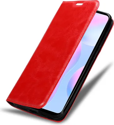 Image de Cadorabo Housse pour Xiaomi RedMi 9A / RedMi 9AT Housse de protection en rouge Etui pour téléphone portable Case Cover Fermeture magnétique