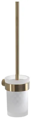Produktbild von Gedy PIRENEI Hänge-WC-Bürste, Milchglas, Gold matt